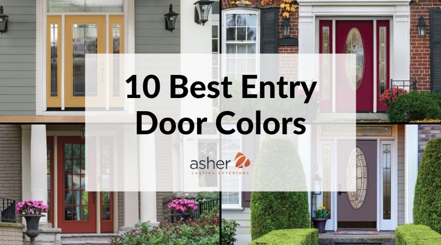 four front entry doors in different colors