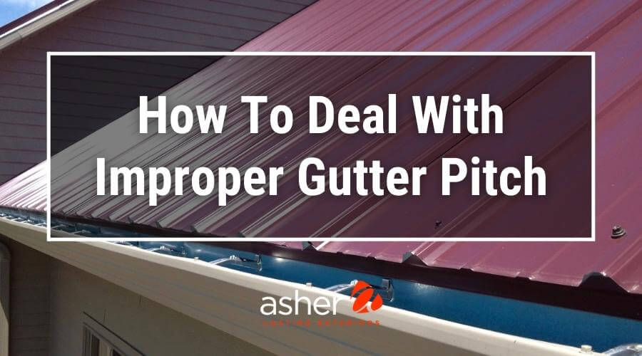 The blog cover for Asher's blog about proper gutter slope