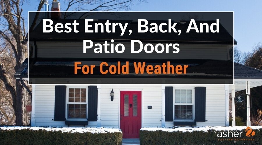 a Wisconsin home in the winter with an insulated entry door