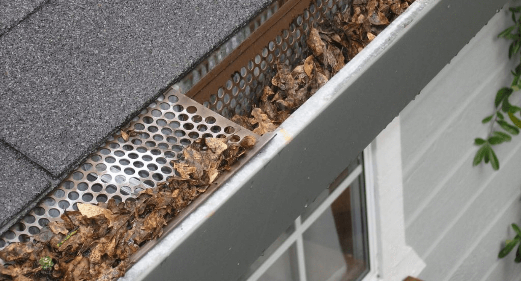 Gutter screen gutter protection up close image