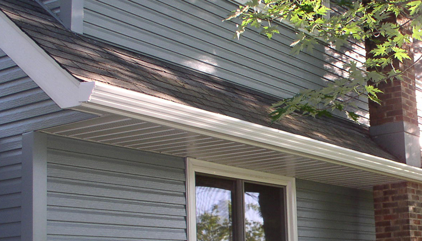 Designer Fascia-Style Gutters On A House