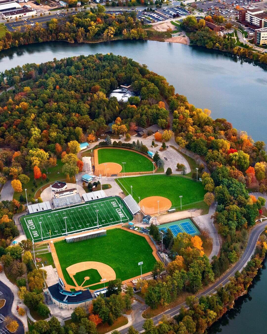 aerial view of Carson Park