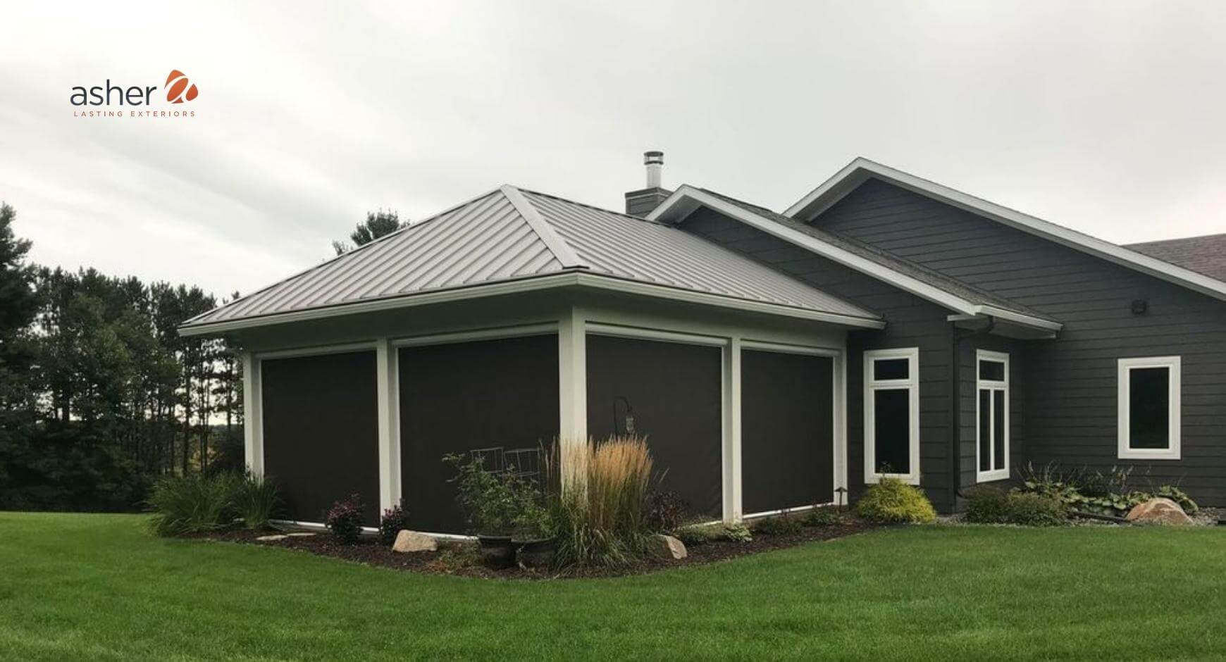 house with big open backyard