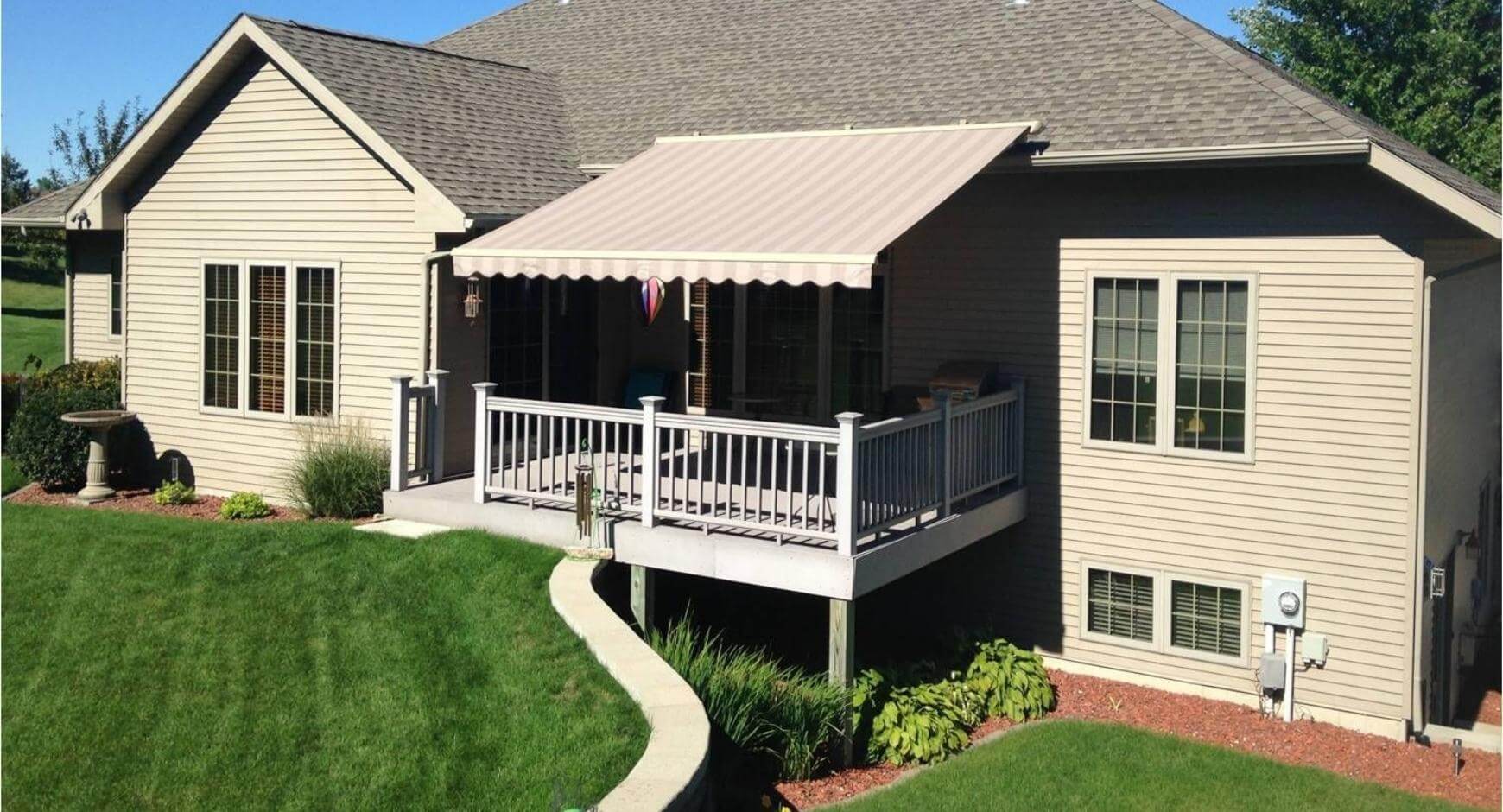 retractable awning over patio