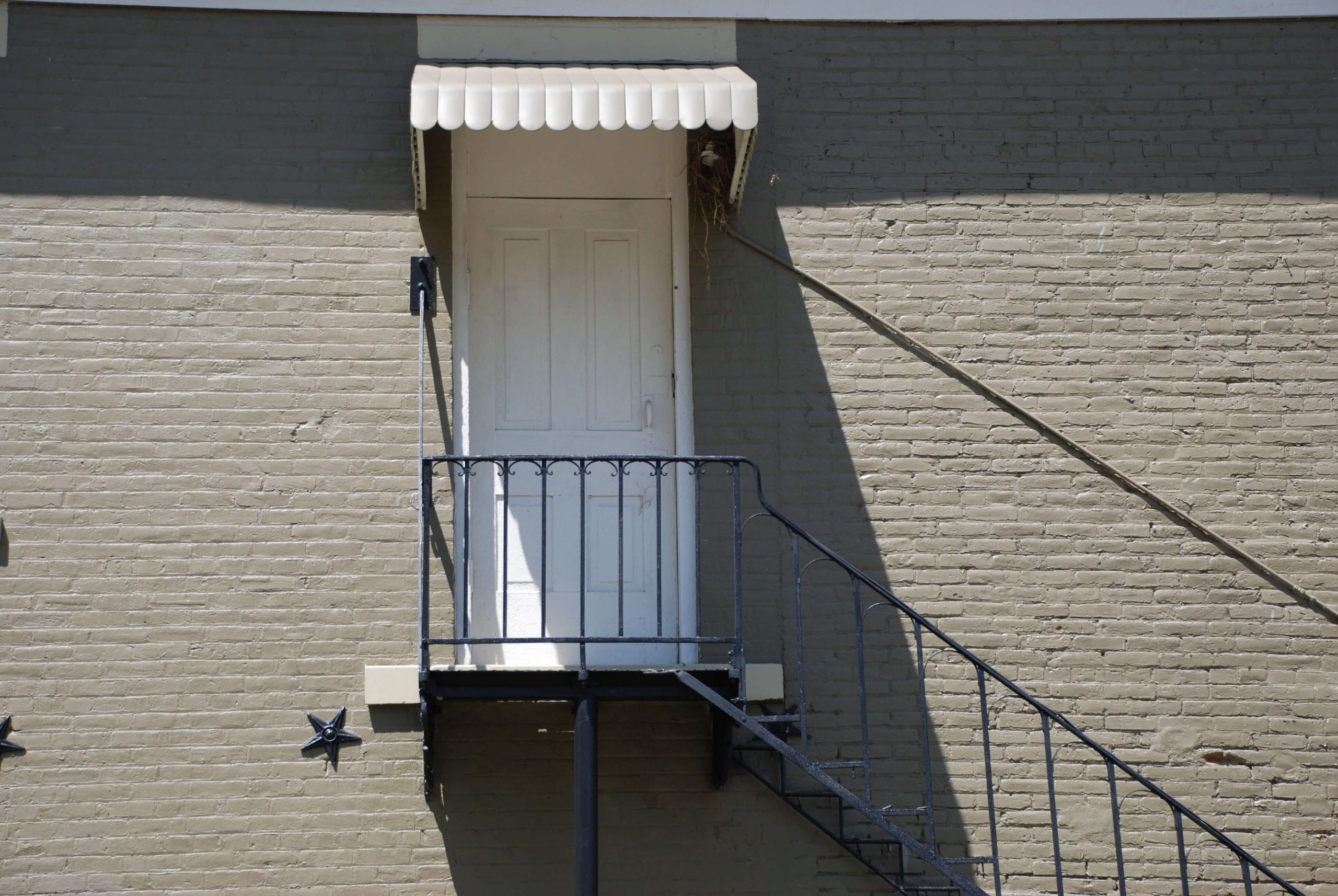 single awning over doorway