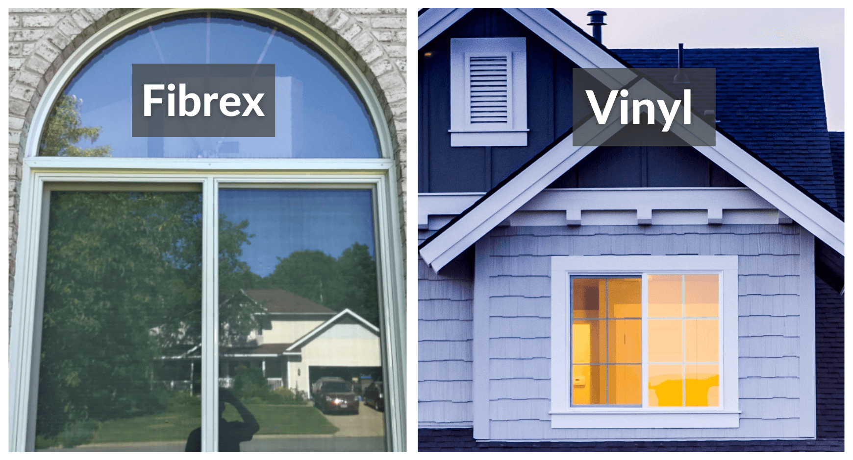 Side by side comparison of Fibrex and Vinyl