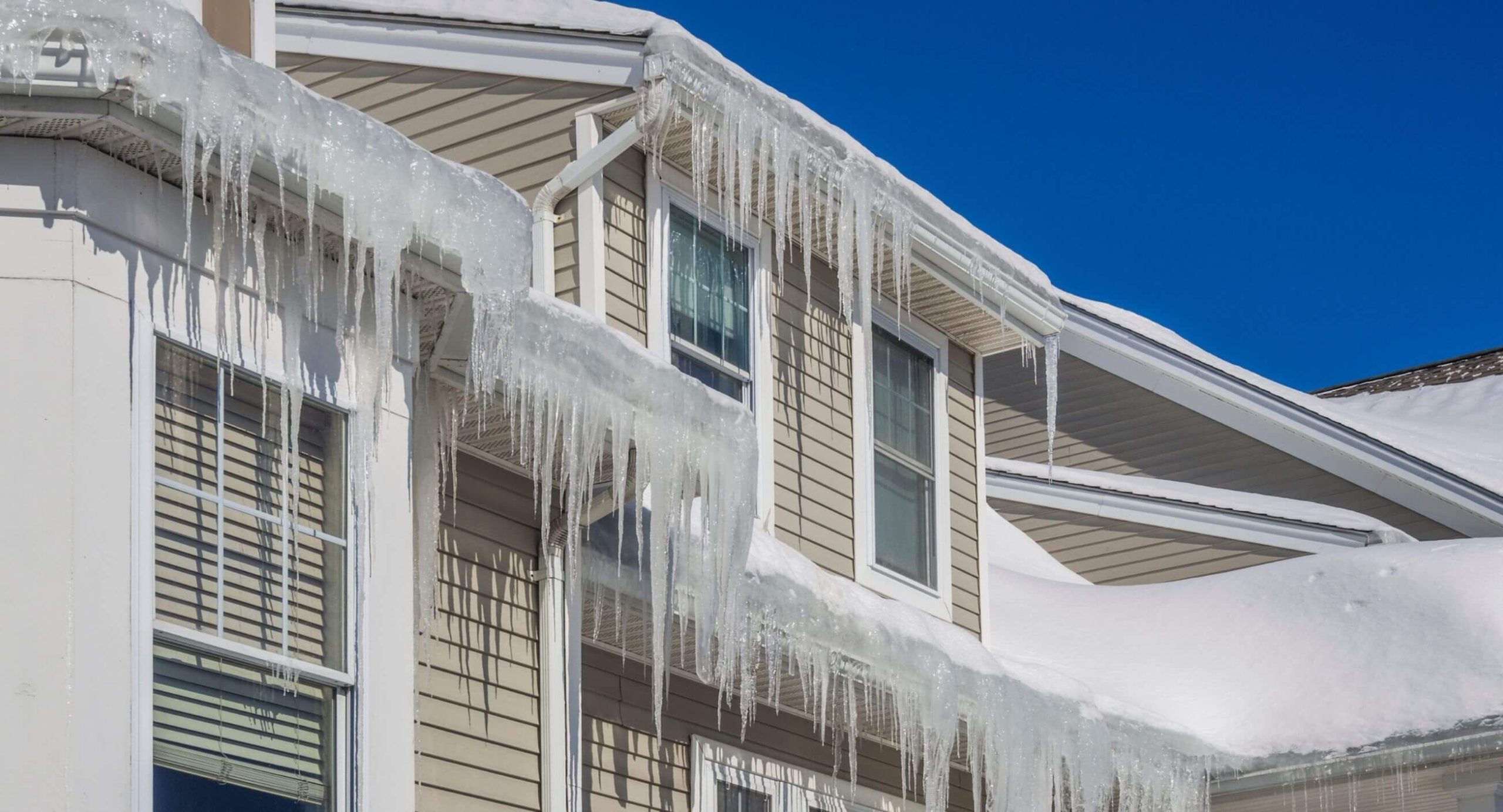 icicles hanging from gutters