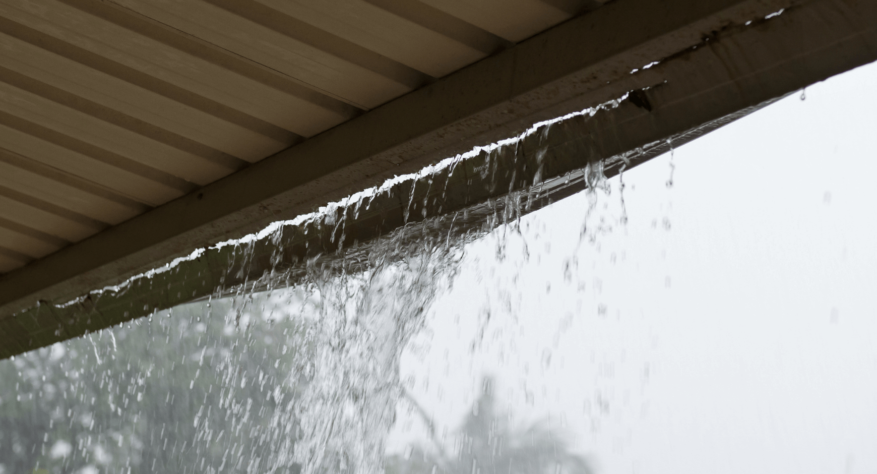 Image of a leaking gutter
