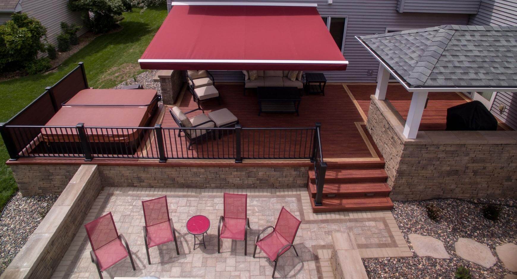 Patio and hot tub design