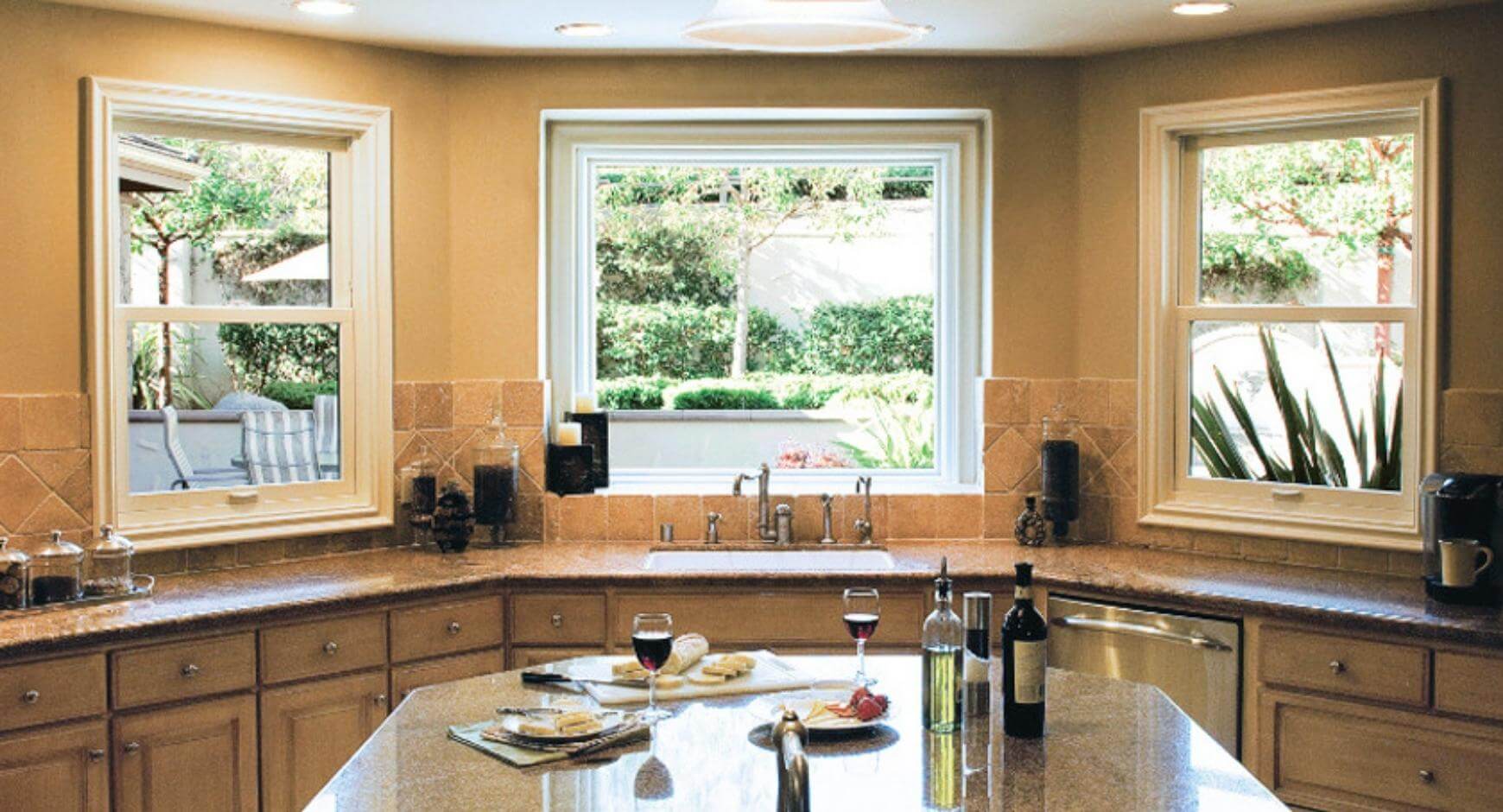 double hung kitchen windows