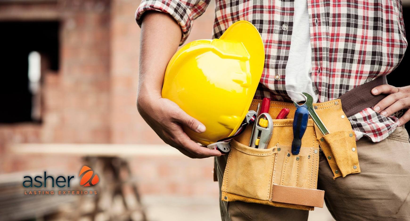 construction hat and belt