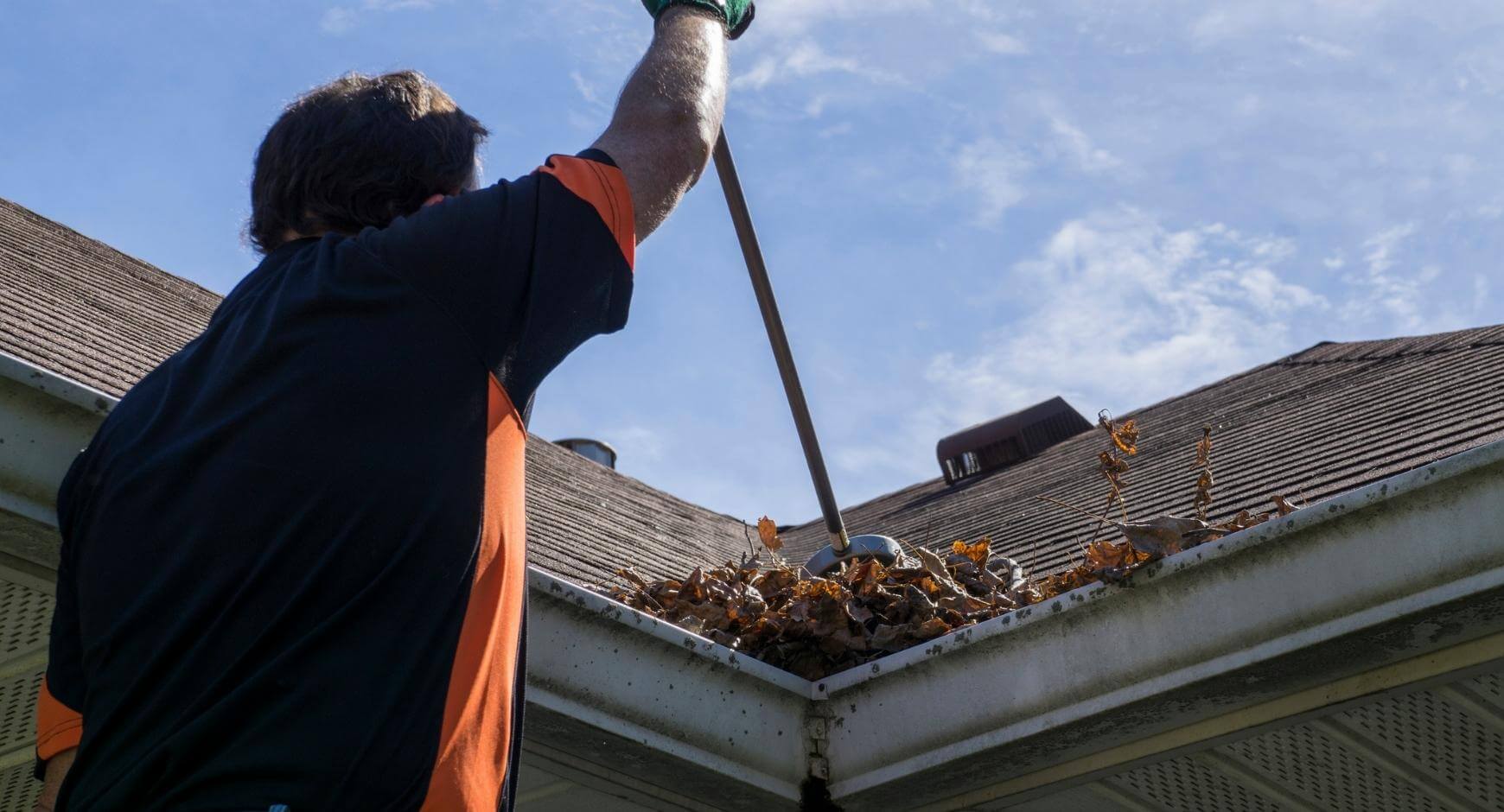 clean debris off the roof