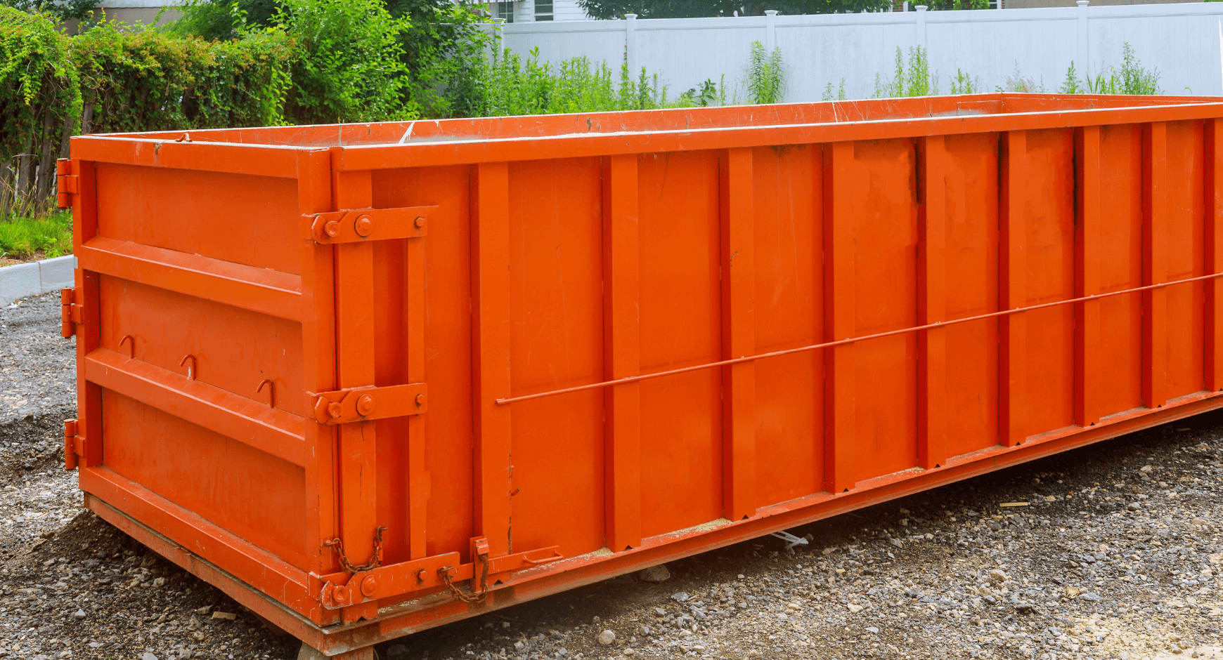 Image of a dumpster used for replacement window installation