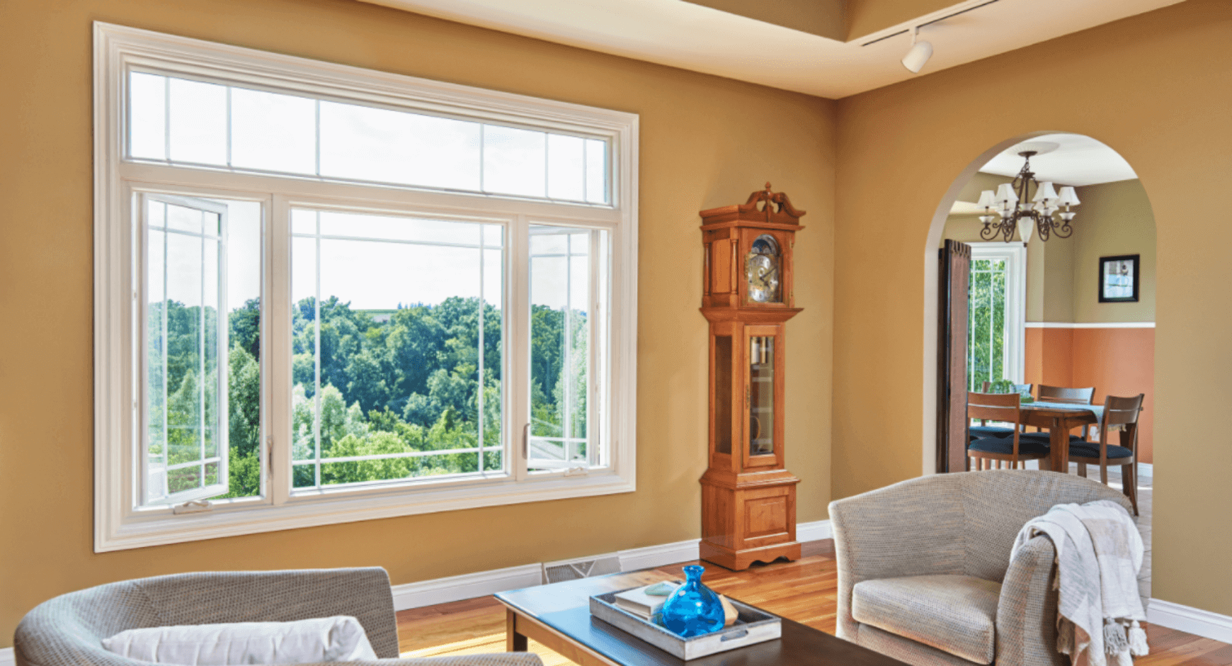 Fibrex window in a living room