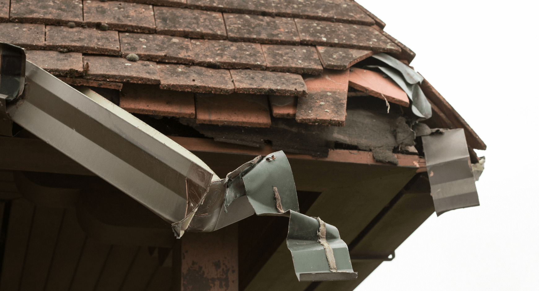 image of severely damaged gutters