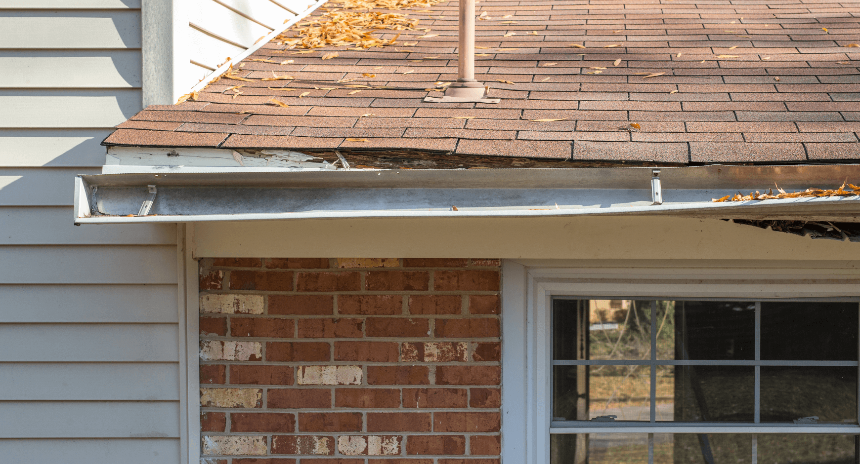 Image of gutters with improper slope