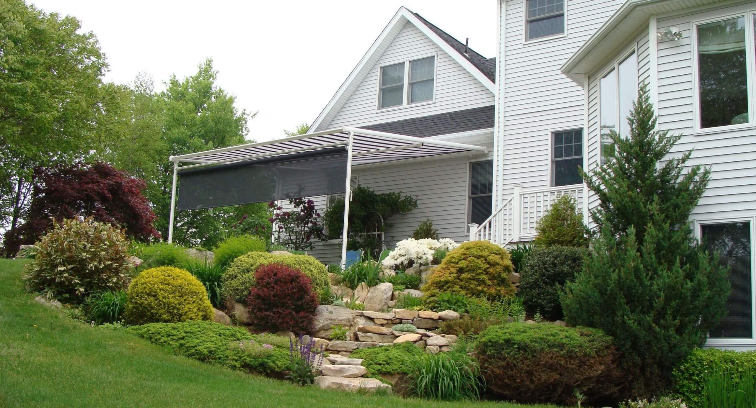 stone walkway with great landscaping