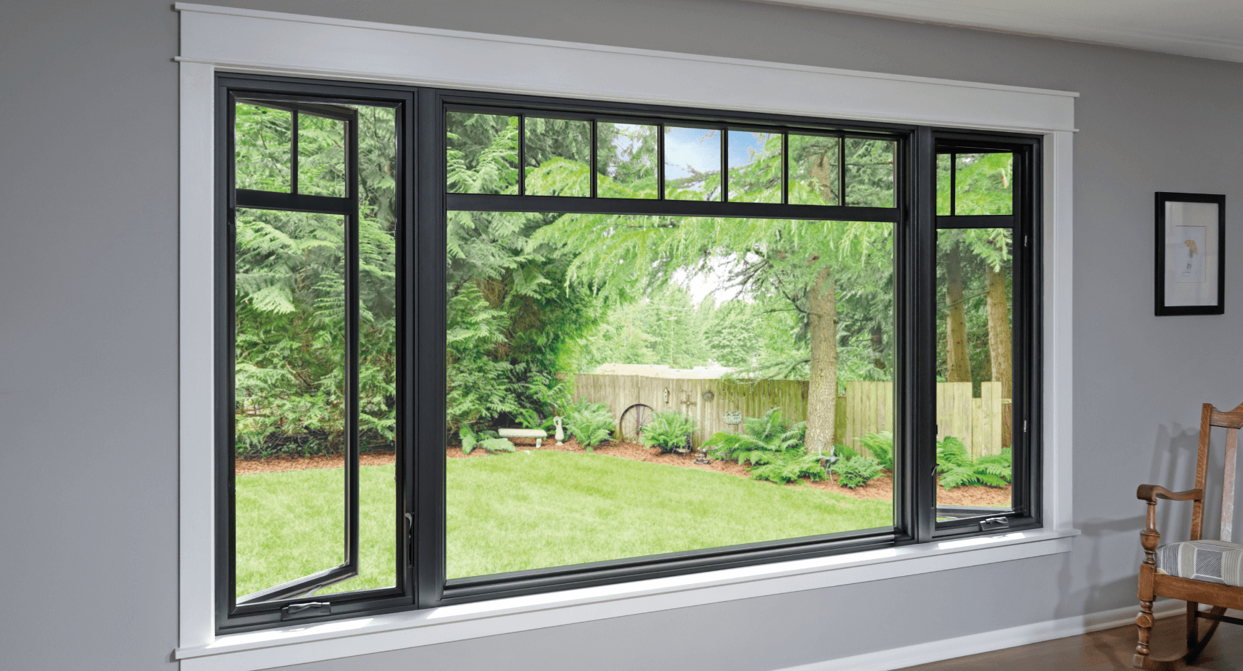 Modern black windows