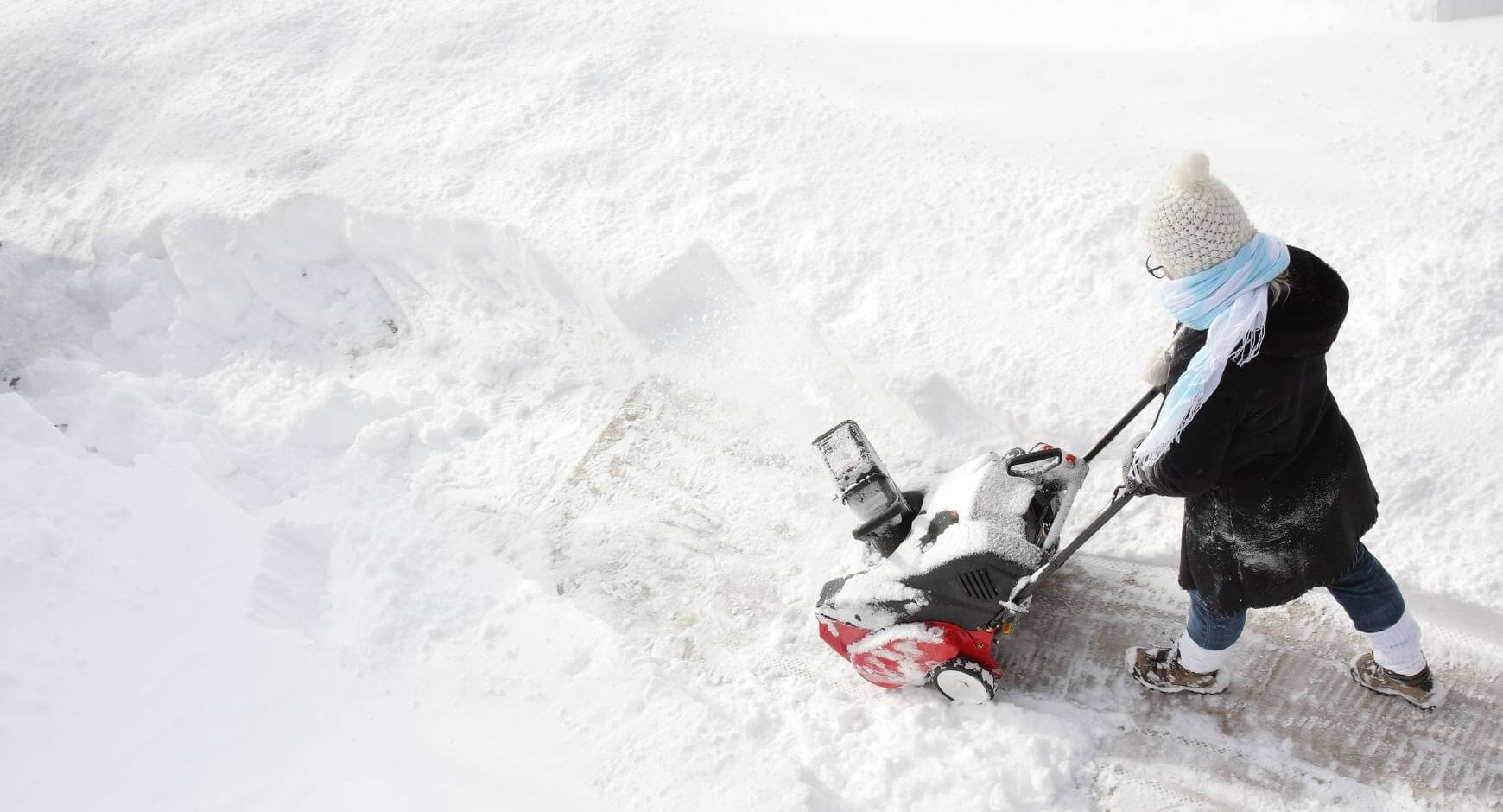 using a snow blower