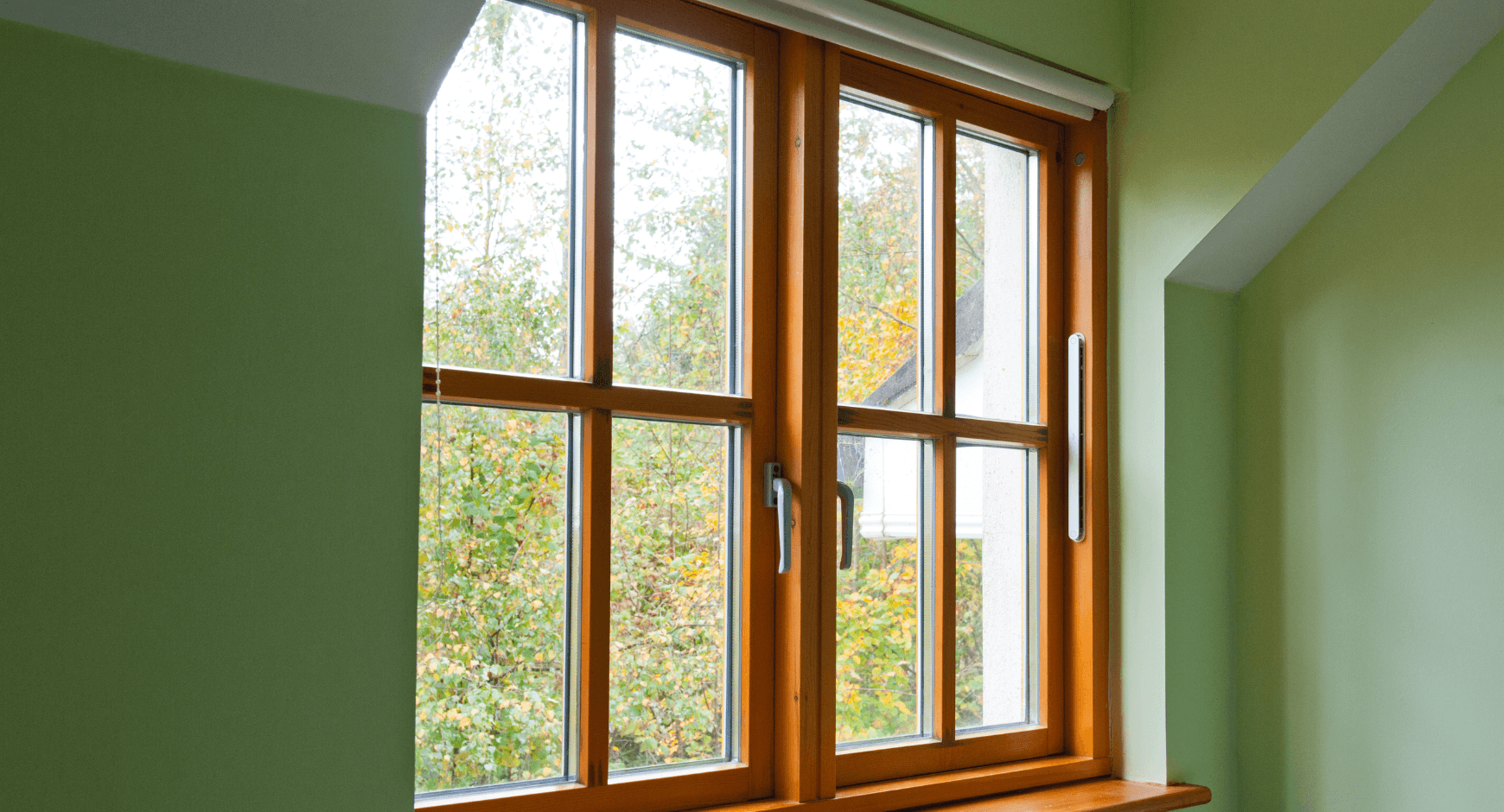 image of wood window frame