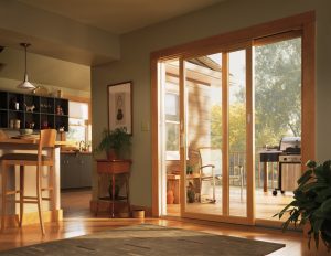 an energy efficient patio door that keeps cool air in and hot air out