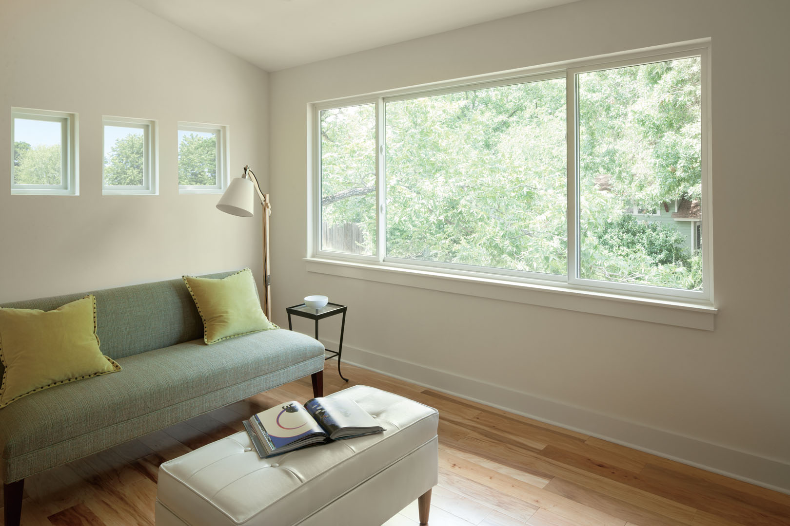 gliding windows in a living room