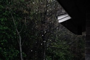 rain falling on the roof of a house