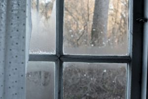 a inefficient window that was not winterized before the winter
