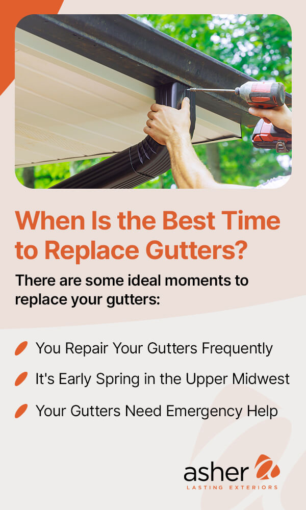 ideal moments to replace gutters