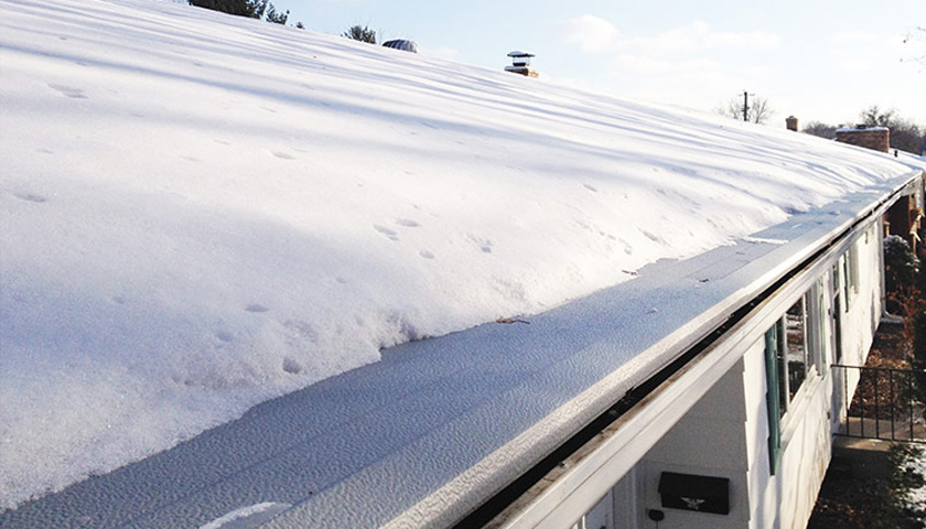 the helmet heat on gutters with no ice dams or icicles