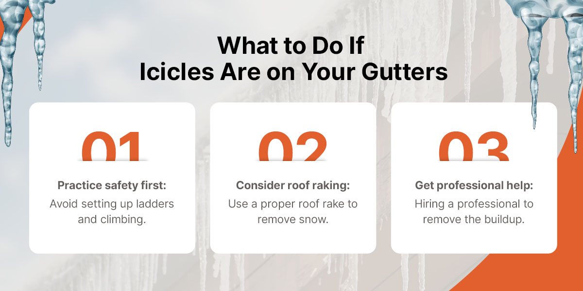 what to do if icicles are on your gutters