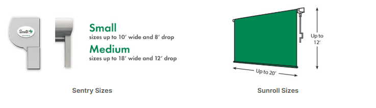sunseta solar screen sizes