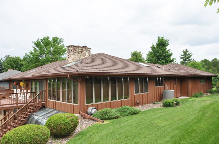 home with newly installed skylights and windows