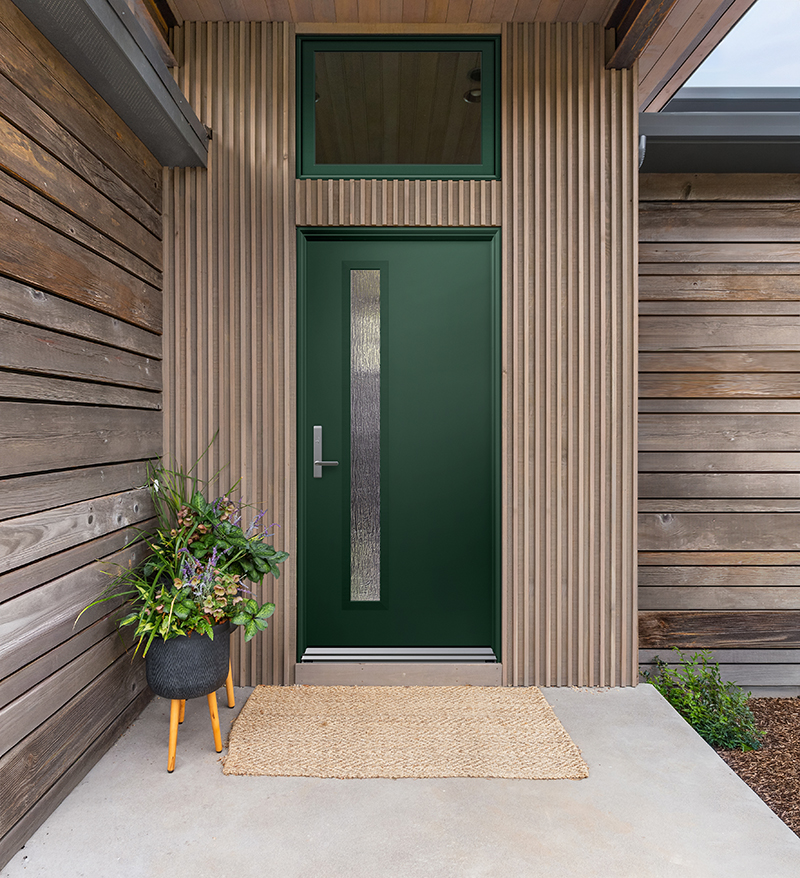 Front door entrance to new luxury home.