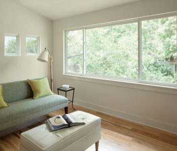 gliding windows in a living room