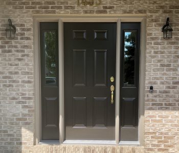 new brown exterior door installed on winona home